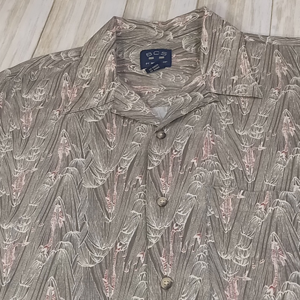 BCS Casual Button Up Shirt Men's Size Medium